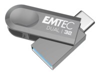 EMTEC Dual D280 32GB USB 3.2 Gen 1 / USB-C USB stick Sort