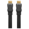 High Speed HDMI™ Flat Cable with Ethernet, 2 m, black - HDMI™ connector male (type A) > HDMI™ connector ma