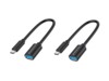 Conceptronic ABBY11B USB-C to USB-A 0,2m Sort