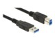 Delock USB-kabel 3m Sort