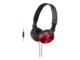 Sony MDR ZX310 Kabling Hovedtelefoner Sort Rød
