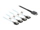 DeLOCK OCuLink Serial Attached SCSI (SAS) internt kabel Sort Blå 1m