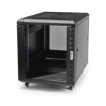 StarTech.com 12U AV Rack Cabinet - Network Rack Glass Door - 19' Computer Cabinet for Server Room or Office (RK1236BKF) Rack Sort