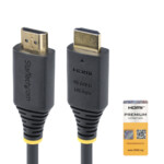 StarTech.com 1.6ft (50cm) Premium Certified High Speed HDMI Cable, 4K60Hz HDMI-kabel med Ethernet 50cm Sort