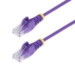 StarTech.com 2.5m Purple Slim CAT6 Ethernet Cable, Snagless, 28AWG, LSZH CAT 5/5e/6 Ikke afskærmet parsnoet (UTP) 2.5m Patchkabel Purple