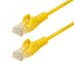 StarTech.com 3m Yellow Slim CAT6 Ethernet Cable, Snagless, 28AWG, LSZH CAT 5/5e/6 Ikke afskærmet parsnoet (UTP) 3m Patchkabel Yellow