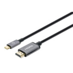 Manhattan USB-C to HDMI Cable, 4K@60Hz, 1m, Black, Male to Male, Three Year Warranty, Polybag Videoadapterkabel 1m Sort