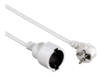 Hama Strøm CEE 7/7 (female) - Strøm CEE 7/7 (male) Hvid 3m Forlængerkabel til strøm