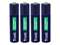 Trust AAA type Batterier til generelt brug (genopladelige) 500mAh 4