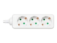 DELTACO GT-0303 Forlængerkabel til strøm 1.5m Hvid