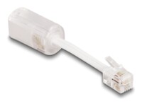 DeLOCK Ikke afskærmet Telefonadapter Hvid Gennemsigtig