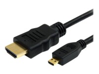 StarTech.com 1m High Speed HDMI Cable with Ethernet HDMI to HDMI Micro HDMI-kabel med Ethernet 1m Sort