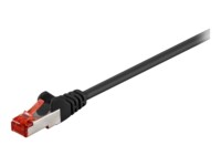goobay CAT 6 SFTP, PiMF 25cm Patchkabel Sort