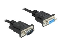 Delock Serielforlængerkabel 2m Sort