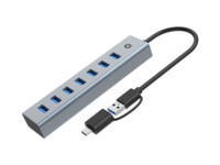 CONCEPTRONIC USB-Hub 7-Port 3.0 ->7x3.0, 5Gbps grau