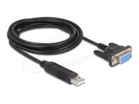 Delock USB 2.0 USB / serielkabel 1.8m Sort