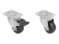 DeLOCK Styrehjulspakke for rack Sort Sølv