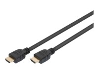 DIGITUS HDMI-kabel med Ethernet 1m Sort