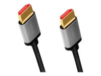 LogiLink HDMI-kabel med Ethernet 1m Sort Grå