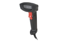 Manhattan Linear CCD Handheld Barcode Scanner, USB, 500mm Scan Depth, IP54 rating, Cable length 1.5m, Max Ambient Light 100,000 lux (sunlight), Black, Three Year Warranty, Box Stregkodescanner