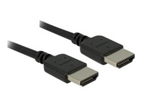 Delock Premium HDMI-kabel med Ethernet 1m Sort