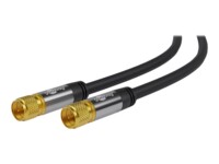 goobay Antennekabel Firelagsskjold 3m Sort Sort