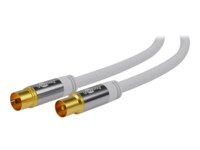 goobay Antennekabel Firelagsskjold 10m Hvid Hvid