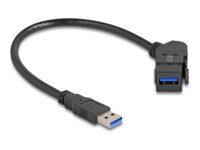 Delock USB forlængerkabel 30cm Sort