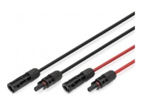 DIGITUS Solkabel forlængelse 10m Sort Rød