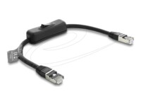 Delock CAT 6 Foldet uskærmet snoet par (F/UTP) Netværkskabel Sort