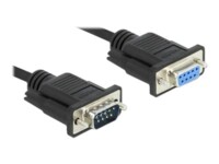 Delock Serielforlængerkabel 10m Sort