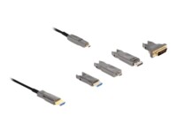 Delock HDMI-kabel 25m Sort