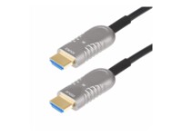 StarTech.com 50ft (15.2m) HDMI 2.1 Hybrid Active Optical Cable (AOC), CMP, Plenum Rated, 8K Ultra High Speed HDMI Fiber Optic Cable, 48Gbps, 8K 60Hz/4K 120Hz, HDR10+/FRL/TMDS/eARC - CMP In Wall HDMI 2.1/2.0 Cord (8K-A-50F-HDMI-CABLE) HDMI-kabel 15.2m Sort
