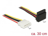 Delock SATA 15 pin receptacle > 4 pin Molex male metal Strømforsyningsadapter 30cm Sort Rød Gul