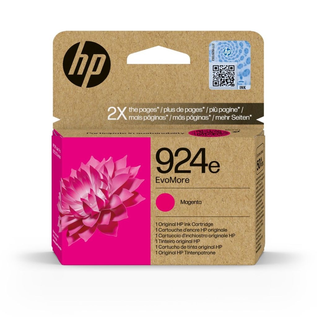 HP 924e EvoMore Magenta 800 sider Blæk