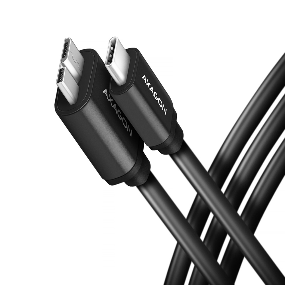 AXAGON BUMM3-CM10AB Kabel Micro-B USB auf USB-C 3.2 Gen 1, schwarz