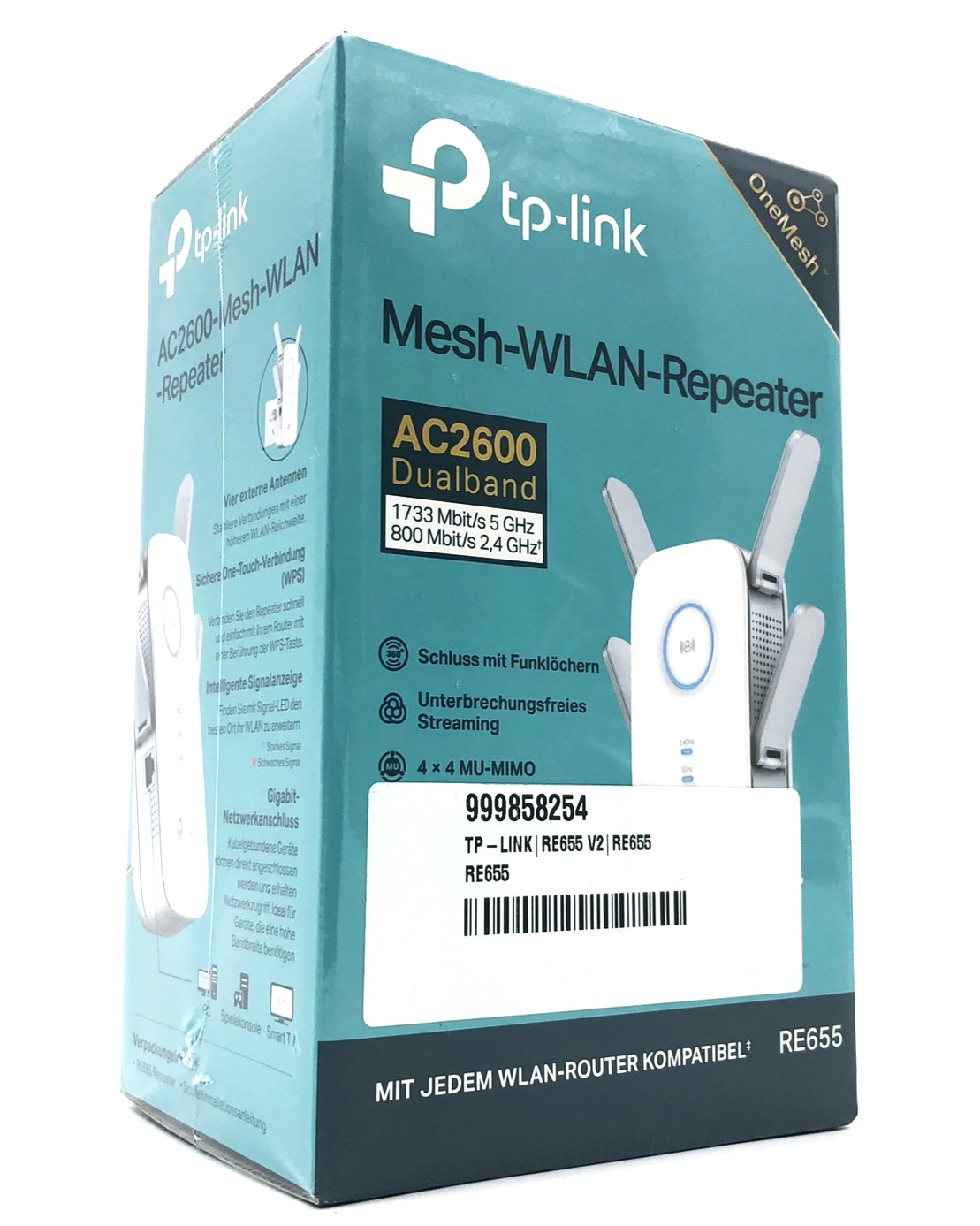 TP-Link RE655 V2 WiFi-rækkeviddeforlænger Montebar i væggen