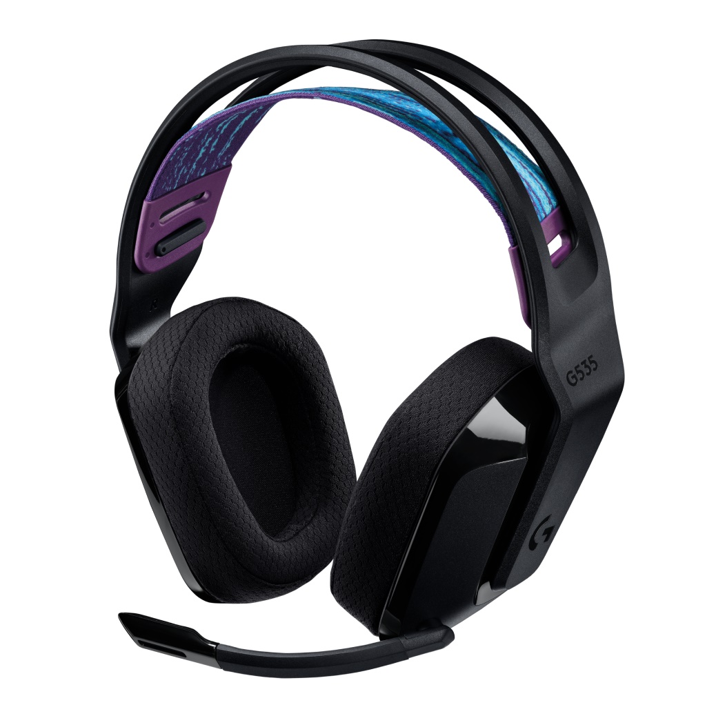 Logitech G G535 LIGHTSPEED Wireless Gaming Headset Trådløs Høretelefoner Sort Lilla