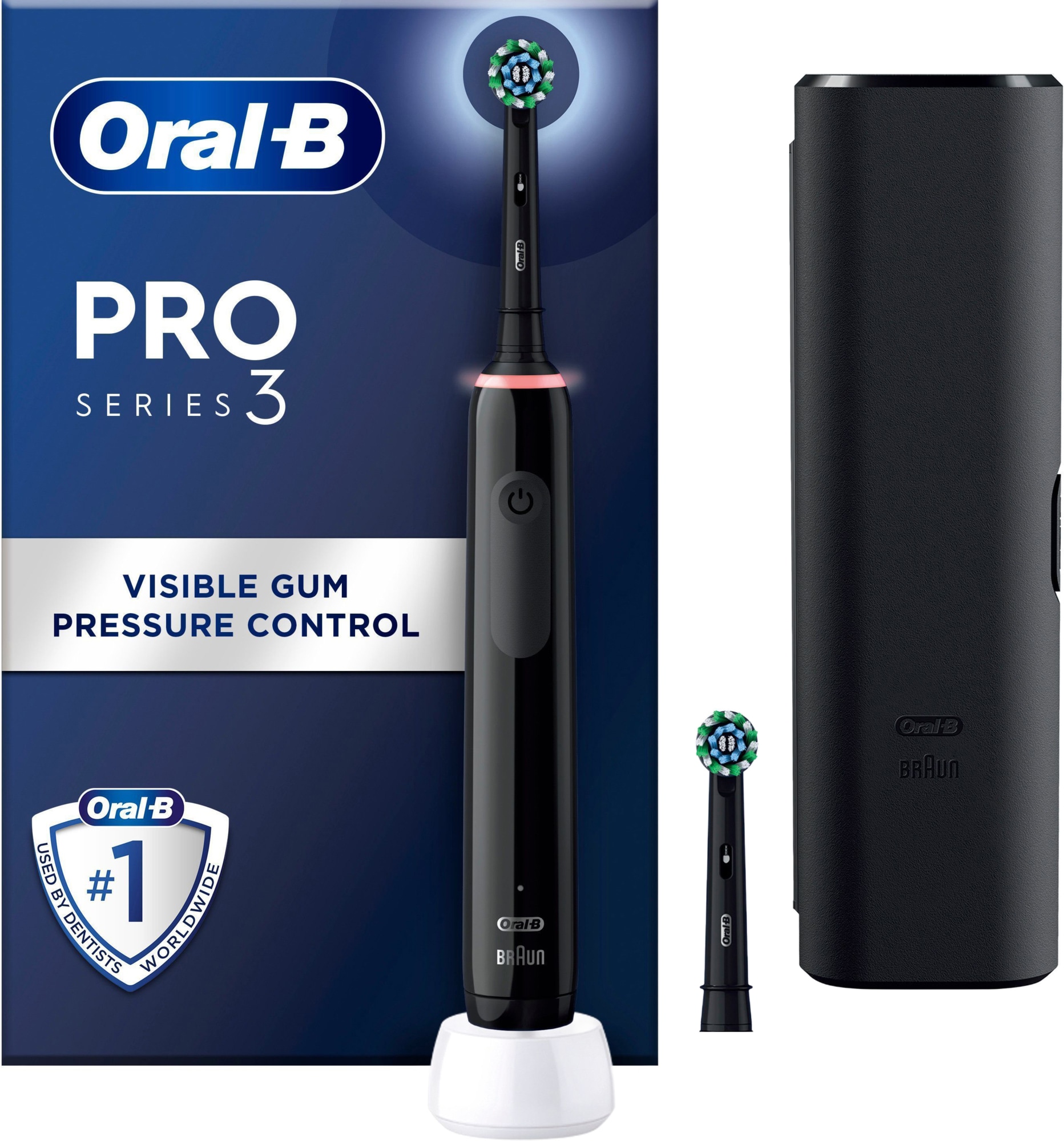 Oral-B PRO 3 3500 Black Edition with travel case