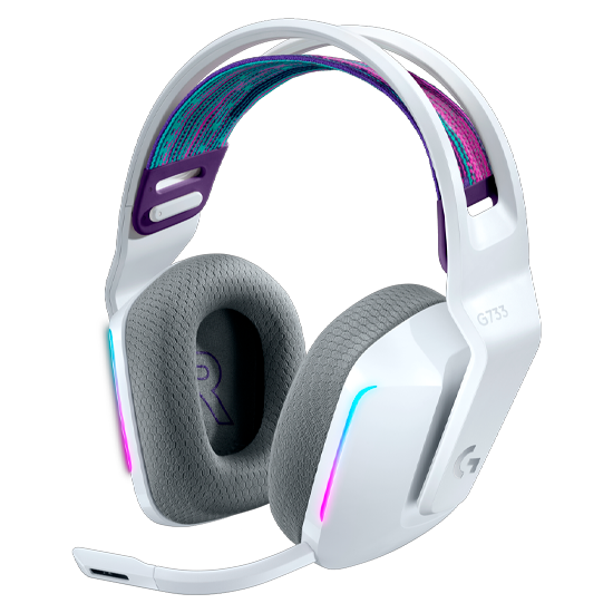Logitech G G733 LIGHTSPEED Wireless RGB Gaming Headset Trådløs Høretelefoner Hvid