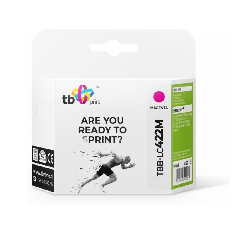 !Ink for Brother MFC-J53 40DW TBB-LC422M Magenta