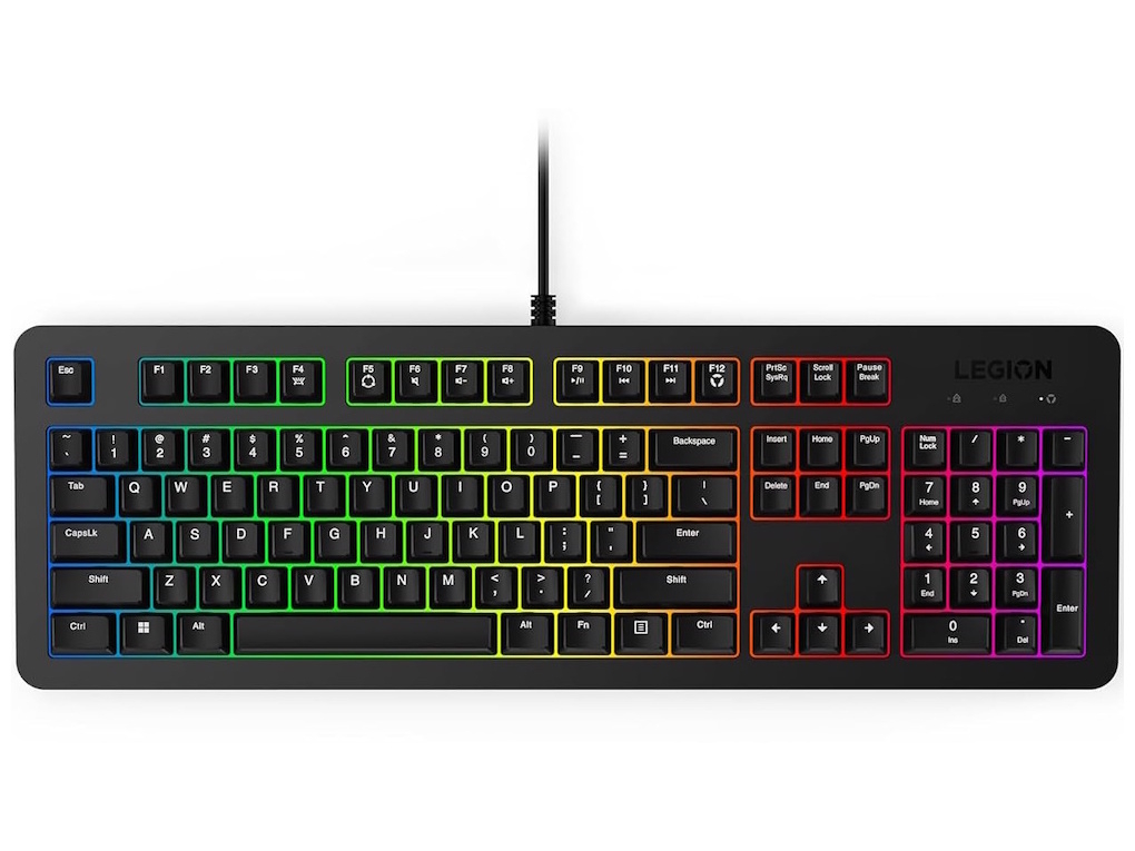 Lenovo Legion K310 RGB Tastatur Membran 5 zone RGB Kablet Nordisk