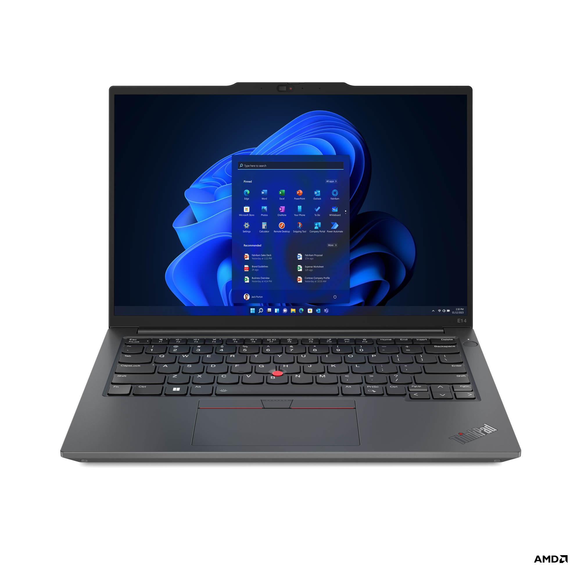 Lenovo ThinkPad E14 Gen 5 21JR 14' 1920 x 1200 (WUXGA) 7430U 8GB 256GB AMD Radeon Graphics Windows 11 Pro
