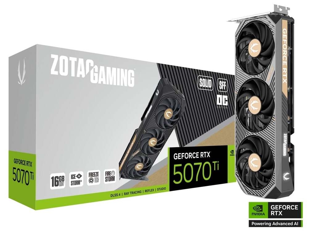 ZOTAC GAMING GeForce RTX 5070 Ti SOLID SFF 16GB OC Edition