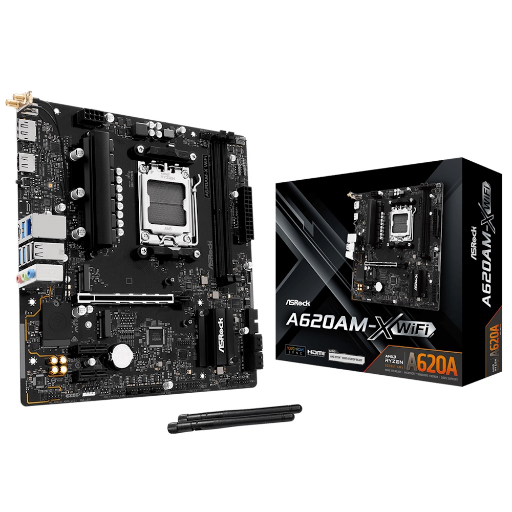 ASRock A620AM-X WIFI Micro ATX Socket AM5 AMD A620A