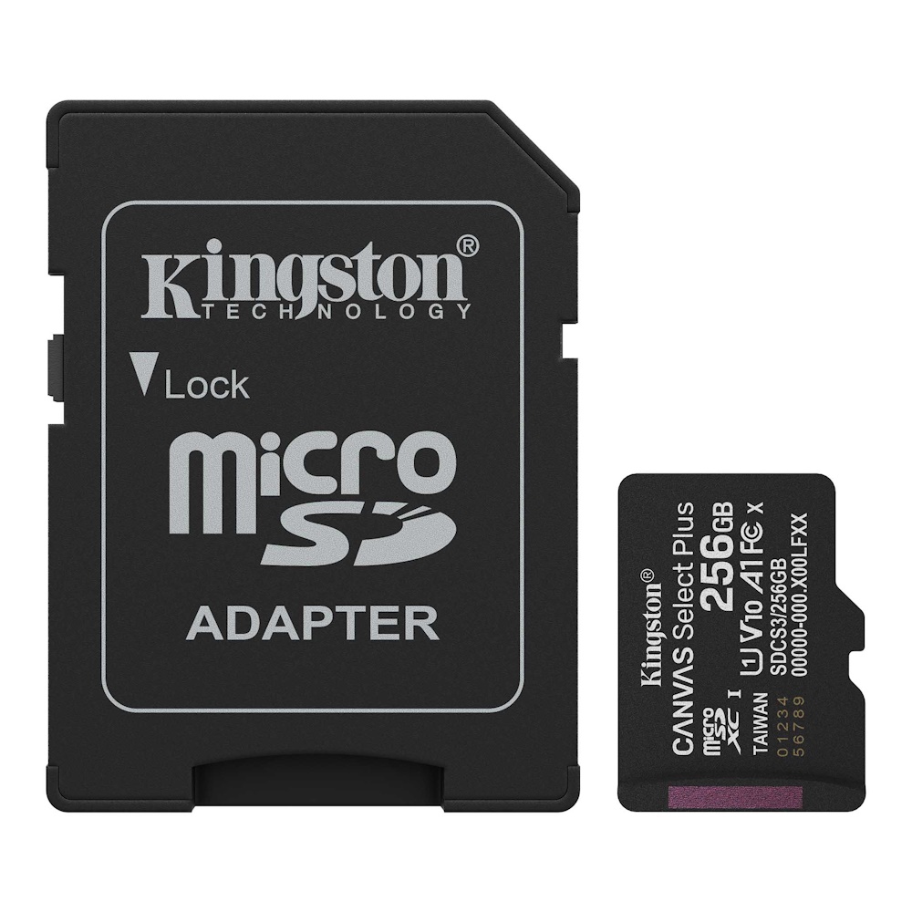 Kingston Canvas Select Plus microSDXC UHS-I Memory Card 256GB 150MB/s