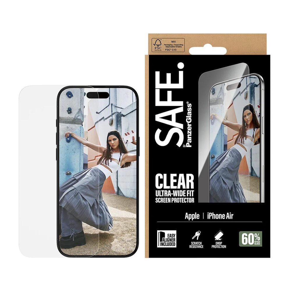 SAFE. by PanzerGlass® Screen Protector iPhone 2025 6.6', Ultra- Wide Fit w. EasyAligner