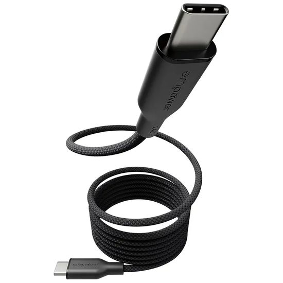 empower by PanzerGlass® Magnetic 240W USB-C to USB-C Cable, USB 2.0, 1.5M, Space Black