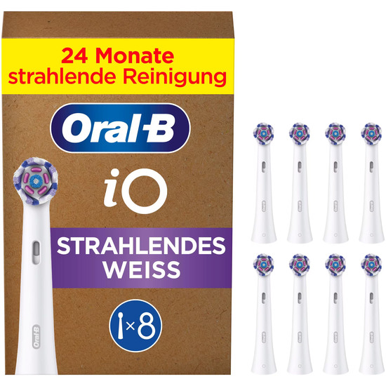 Oral-B iO Strahlendes Weiss 8er (weiß, Für eine aufhellende Reinigung)