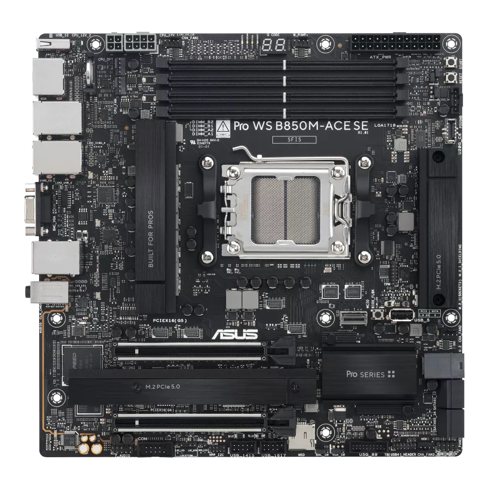 ASUS Pro WS B850M-ACE SE Micro ATX Socket AM5 AMD B850